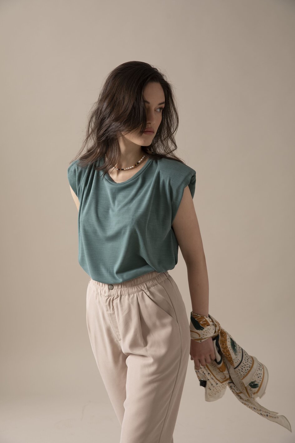 חולצה לונה-ירוק טורקיז