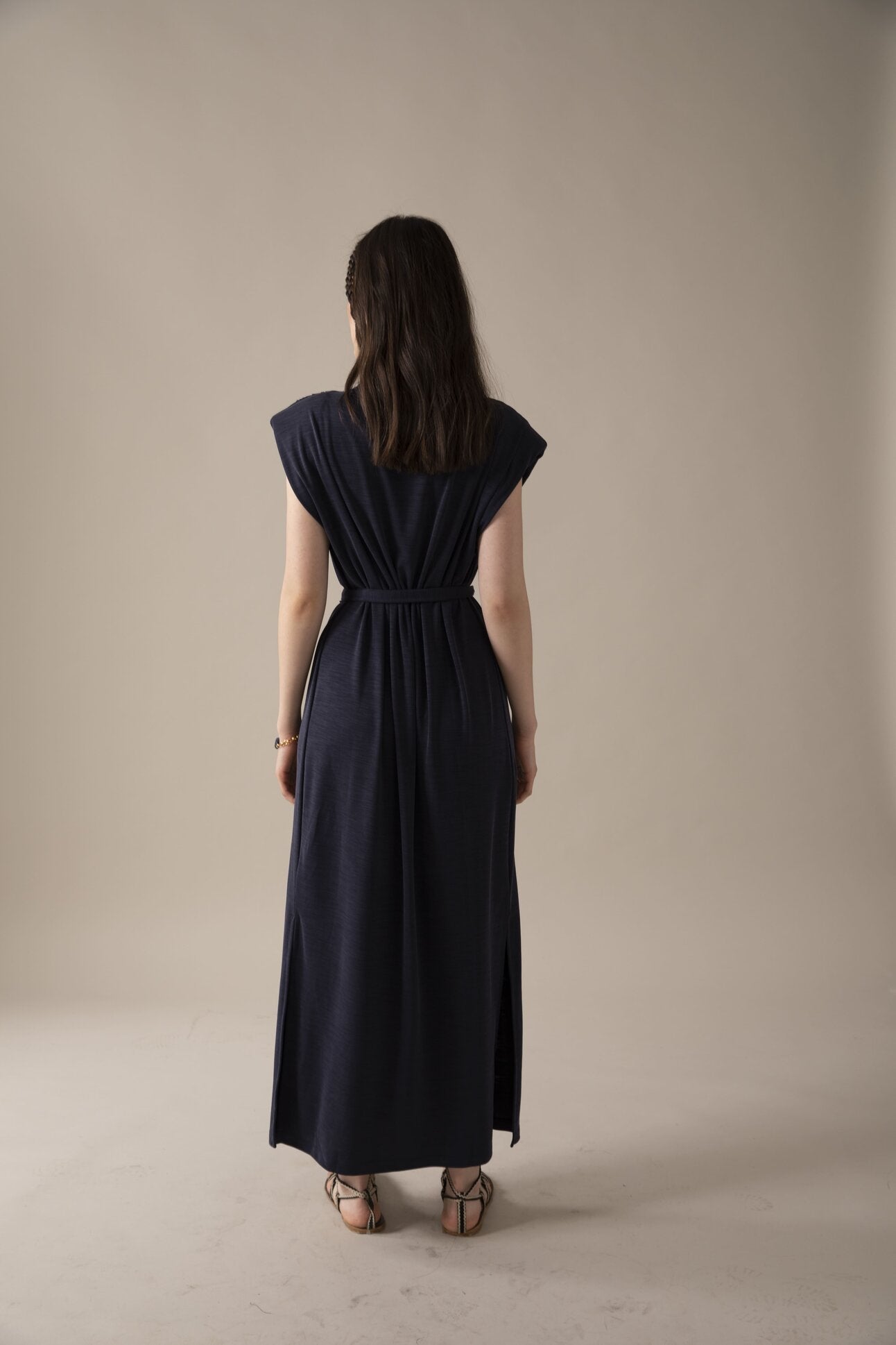 שמלה ליאוני -כחול נייבי