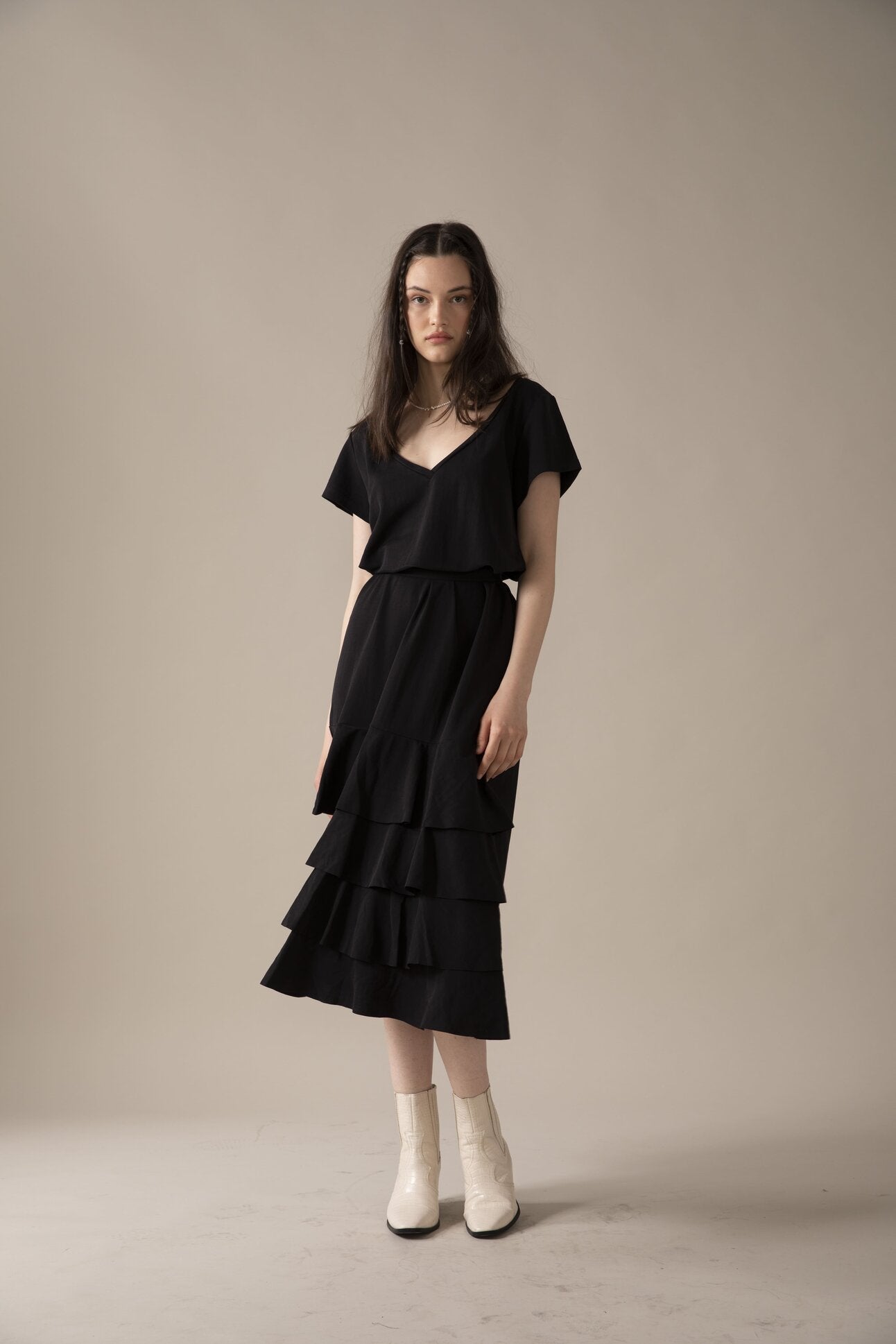 שחור -"Let's  go" שמלה