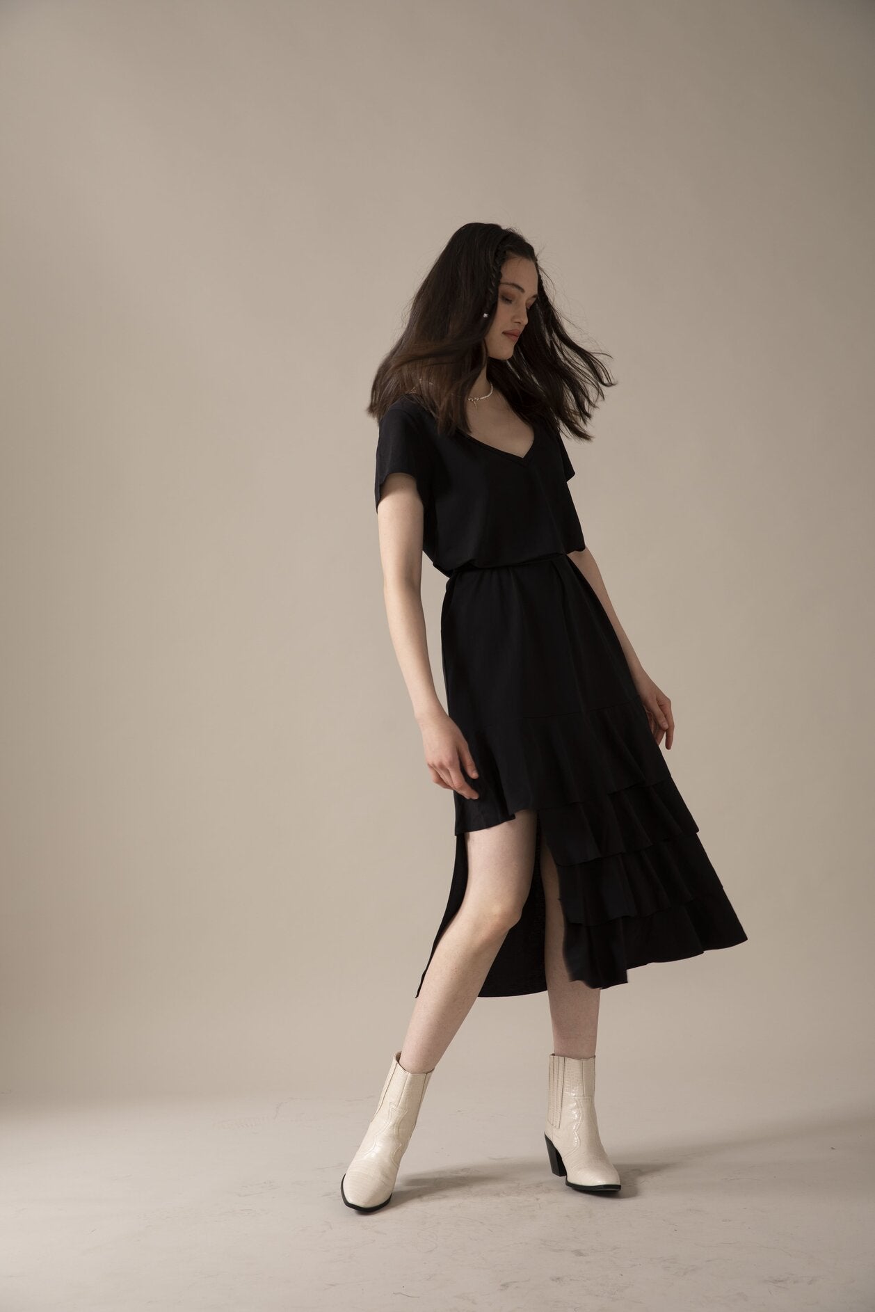 שחור -"Let's  go" שמלה