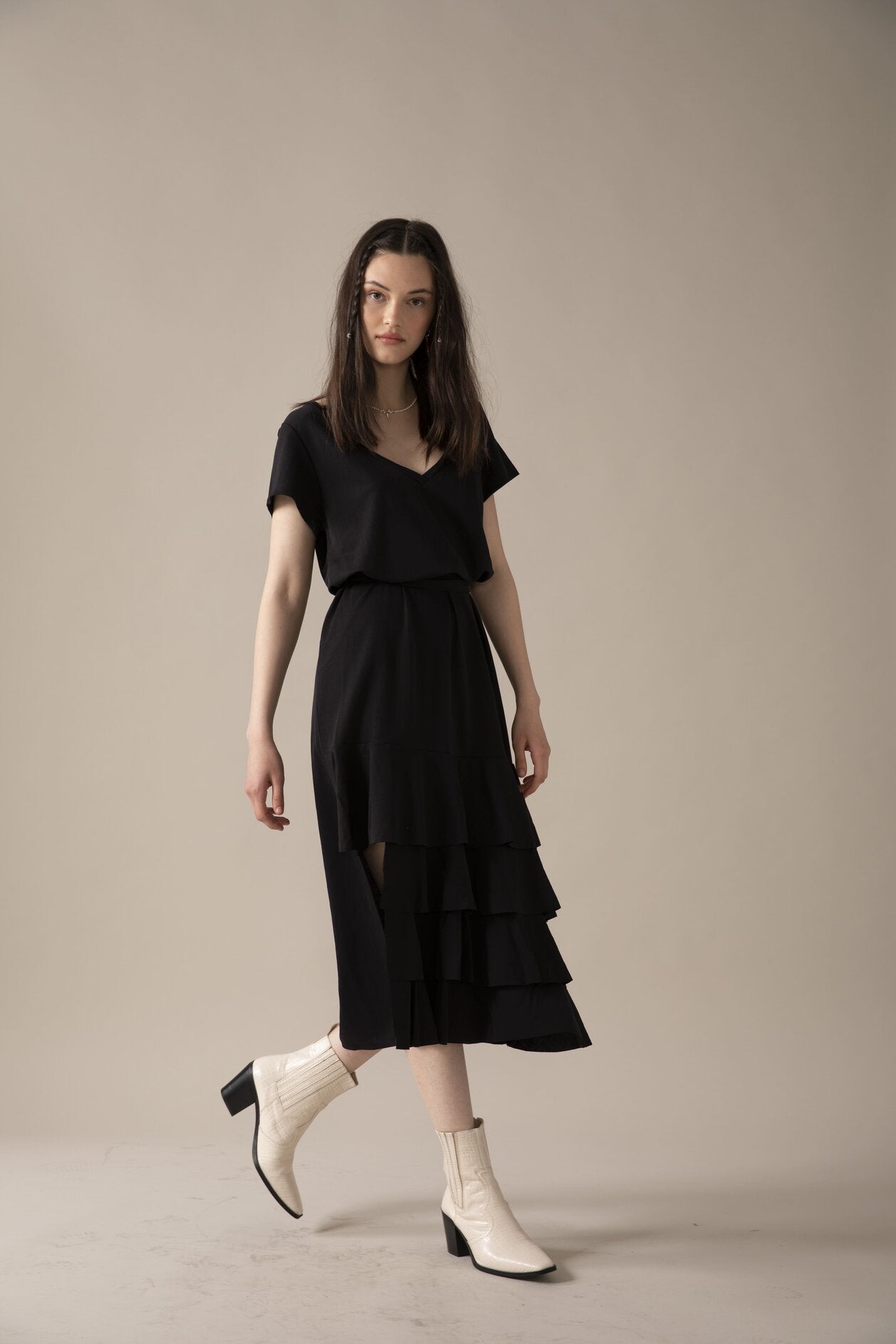 שחור -"Let's  go" שמלה